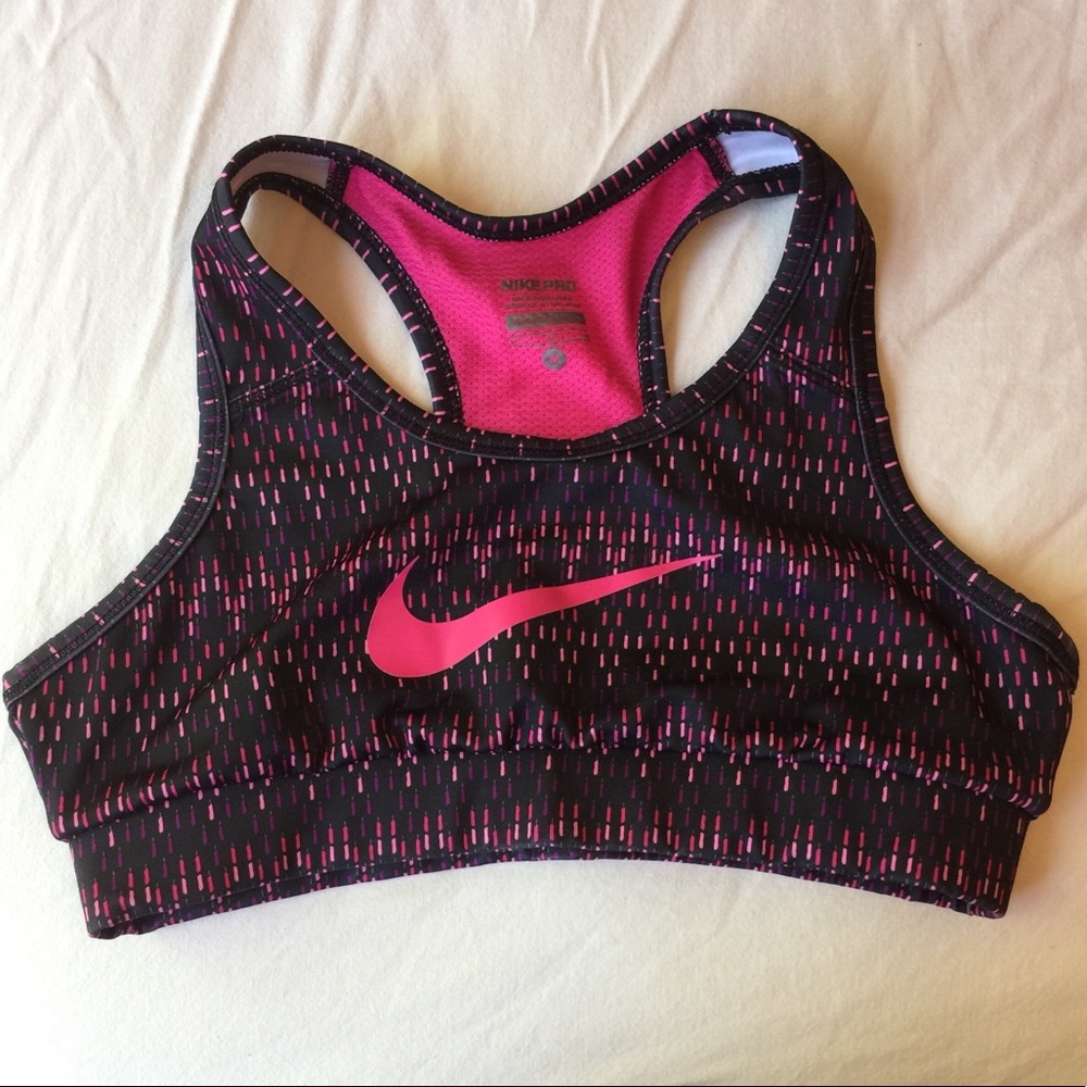 Girls Nike Pro Patterned Sports Bra